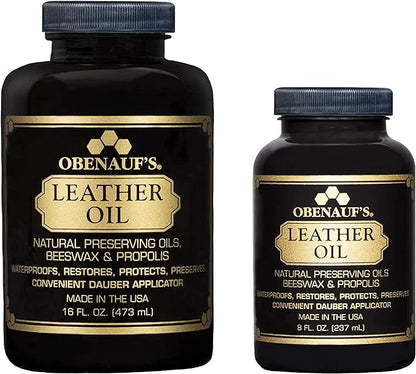 Obenauf's Leather Conditioner - Leather Oil (16oz) - Restore and Protect Leather Boots, Jackets, Purses as Well as Car Leather, Leather Furniture and Much More - Made in The USA (with Applicator)