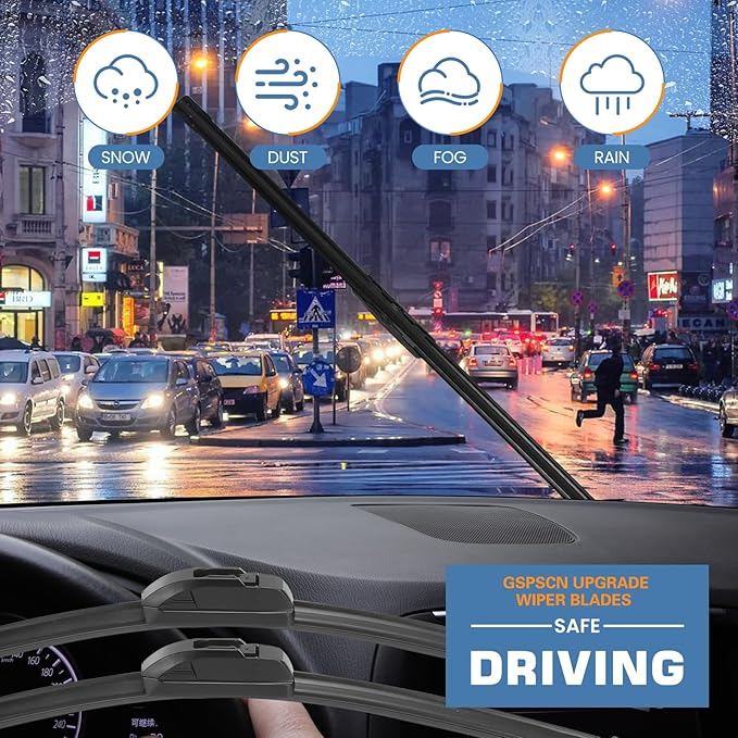 GSPSCN 3 Wipers For Ford Explorer 2023-2011，Police Interceptor Utility 2022-2013，Original Equipment Windshield Wiper Blades Set 26"+22"+11" (Set of 3)