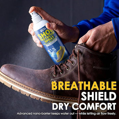 Tidybond Shoe Protector Spray 6.76 fl oz – Waterproof & Stain Repellent for Sneakers, Boots, Leather, Suede, Canvas & Fabric – Long-Lasting Shoe Waterproofing Spray