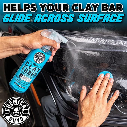 Chemical Guys CLY_109 Light Duty Clay Bar and Luber Synthetic Lubricant Kit, 16 oz (2 Items), Blue
