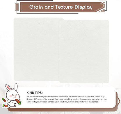 KING MOUNTAIN Leather Repair Patch,2 Packs 9 x 11 Inches self Adhesive Leather Repair Tape for Damaged Leather Furniture, Sofa Seating,Car Seats, Leather Goods（White）