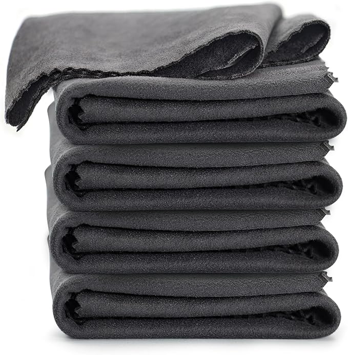 BOVPCAO 5/3 Pack Microsuede Gun Cloth - 12"x12" Gun Cleaning Cloth Lint Free - Soft and Washable Gun Cleaning Rags - Professional Gun Cleaning Supplies