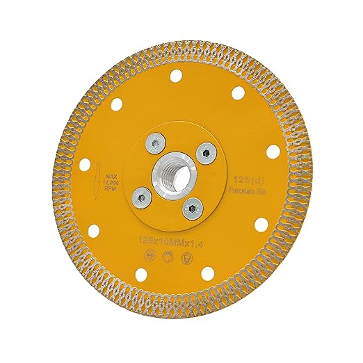 5" Diamond Blade Porcelain Tile Saw Blade with 5/8"-11 Flange for Granite Marble Tile Cutting