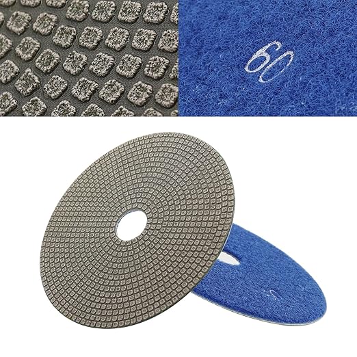 HOMESOM 5 Inch Electroplated Diamond Polishing Pads for Stone Ceramic Metals Granite Marble Grinding for Sander Grinder(Grit 400-1pc)