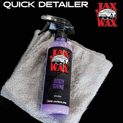 Jax Wax Body Shine Detailer - Spray Car Wax, Removes Water Spots and Dirt, Formulated with Natural Oil and Waxes for Superior Protection and Shiny Look, Use on Car, Boat and Motorcycle - 32 Oz