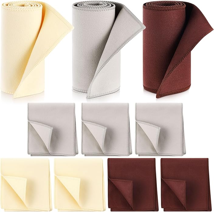 10 Pcs Shine Shoes Cloth Kit Polish Dauber Applicators Cleaning Leather Shoes Boots Microfiber Care Cloths Suede Cleaner