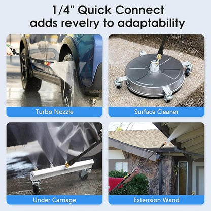 Pressure Washer 5000 PSI,2.8 GPM Power Washer with Foam Cannon,Portable Cleaner with 33ft Hose Reel,4 Nozzle Tips,and Soap Bottle for Cars/Home/Driveways/Patios/Decks/Fences(Light Green)