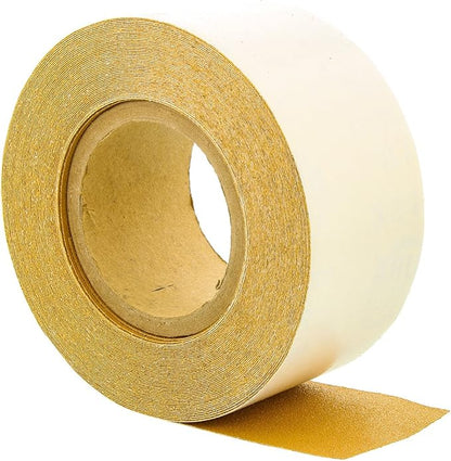 Dura-Gold Premium Gold 120 Grit PSA Longboard Sandpaper, 20 Yard Roll, 2-3/4" Wide, Self Adhesive Stickyback, Woodworking & Automotive Sandpaper Roll, Air File Sand Paper, Auto Sanding Blocks