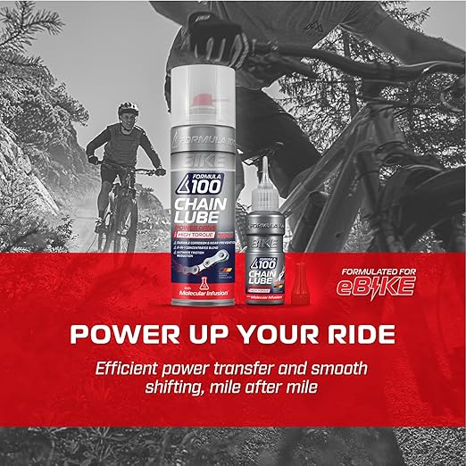 Formula 100 Power Drive eBike Chain Lube – Lubricant for Electric Bikes – Durable Corrosion & Wear Protection, Friction Reduction, Race Day Blend – 50ml (1.69 oz)