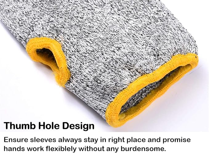 SUYAMI 2 Pairs Arm Protection Sleeves, Cut Resistant Sleeves Level 5 Protection, Slash Resistant Safety Arm Guards