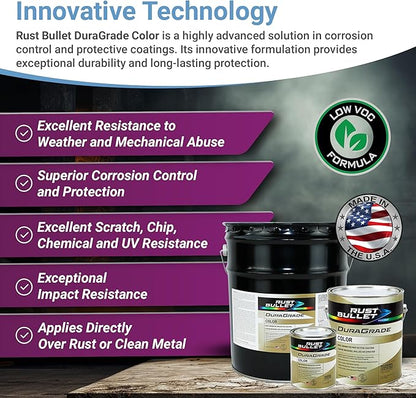 RUST BULLET DuraGrade Color - Purple - 1 Gallon - Advanced Technology Corrossion Control, Rust Inhibitor & Protective Coating, Exceptional Adhesion, UV Resistant