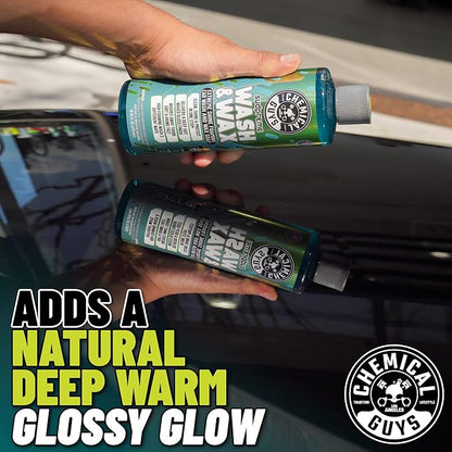 Chemical Guys Sudpreme Wash & Wax Car Wash Soap (2 x 16 Fl Oz) – High-Foam Auto Shampoo with Gloss Boosting Wax for Clean, Shiny Finish