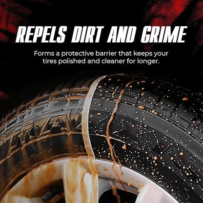 TEAM UNIQUE Tire Shine Gloss – 18.6 Fl Oz (550mL) Pack of 6 | High-Gloss Formula for Ultimate Tire Shine | Protects Against Cracking and Fading | Non-Greasy, Low-Sling Spray for Easy Application