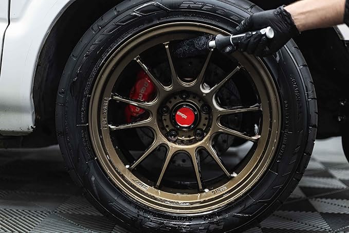Detail Factory - Wheel Brush Kit with Interchangeable Microfiber Covers - Ultra-Soft Cleaning, Washing and Detailing Wheels, Tires, and Rims - Black Ice