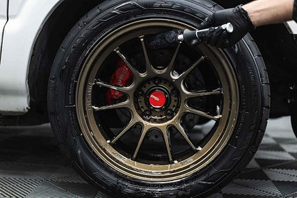 Detail Factory - Wheel Brush Mini with Interchangeable Microfiber Covers - Ultra-Soft Cleaning, Washing and Detailing Wheels, Tires, and Rims - Black Ice