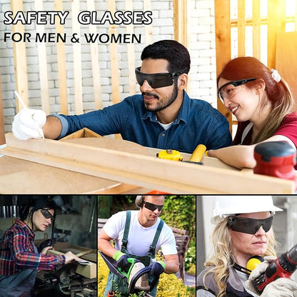 OXG 6 Pack Safety Glasses for Men Women, ANSI Z87.1 Work Glasses Anti Scratch Protective Eyewear with UV400 Protection