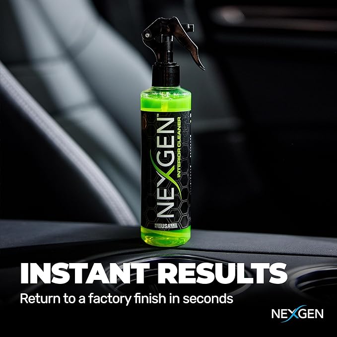 Nexgen Interior Cleaner (8oz) - UV Protection & Residue-Free Professional Finish - On-The-Go Car Detailing - Car Cleaning Supplies - for Leather, Dash, Glass & Upholstery