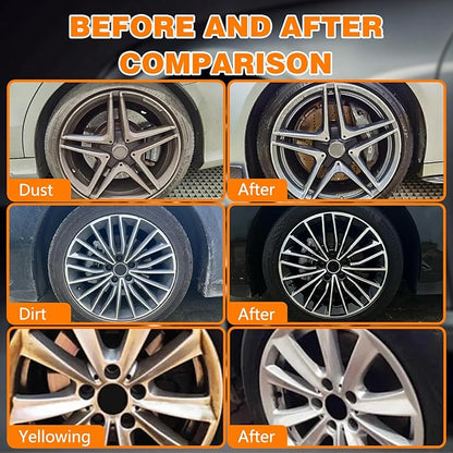 NUOKOU Rim & Wheel Cleaner Spray, Iron Rust & DUST Remover, Purple Color Changing Iron Remover, Rust for Most Wheel