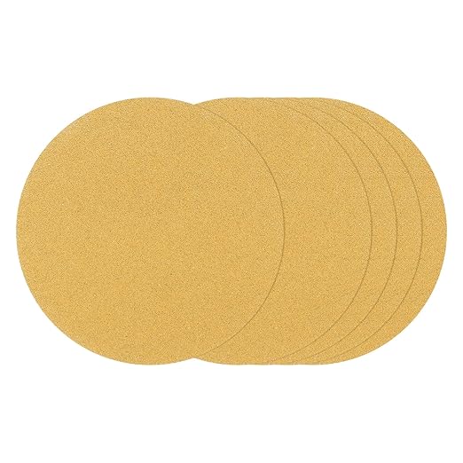 Kozelo 25 Pcs Sanding Discs 3 Inch 150 Grit Hook and Loop Random Orbital Sandpapers Suitable for Drywall Sander Wood Metal Furniture, Yellow