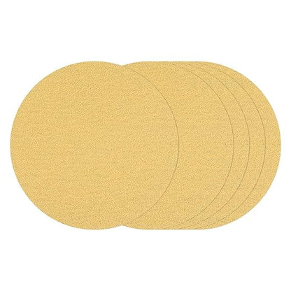Kozelo 25 Pcs Sanding Discs 8 Inch 40 Grit Hook and Loop Random Orbital Sandpapers Suitable for Drywall Sander Wood Metal Furniture, Yellow