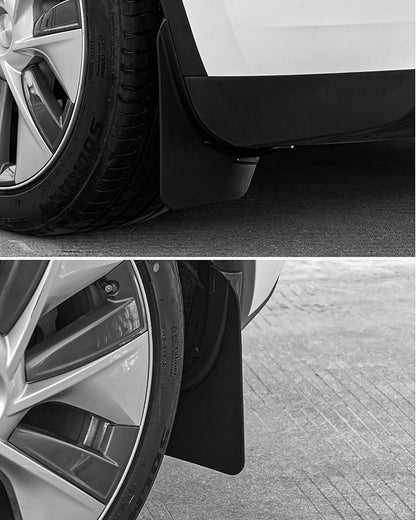 3W Tesla New Model Y Juniper Mud Flaps 2025 2026 Accessories, Protect Paint, No Drilling Required, All-Weather Mud Guard Body Kits, Black (Set of 4)