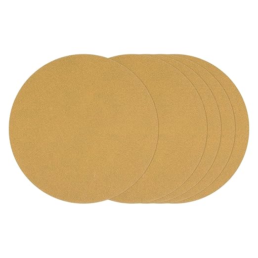 Kozelo 10 Pcs Sanding Discs 8-7/8 Inch 120 Grit Hook and Loop Random Orbital Sandpapers Suitable for Drywall Sander Wood Metal Furniture, Yellow