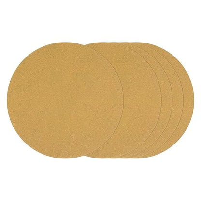 Kozelo 25 Pcs Sanding Discs 8-7/8 Inch 120 Grit Hook and Loop Random Orbital Sandpapers Suitable for Drywall Sander Wood Metal Furniture, Yellow