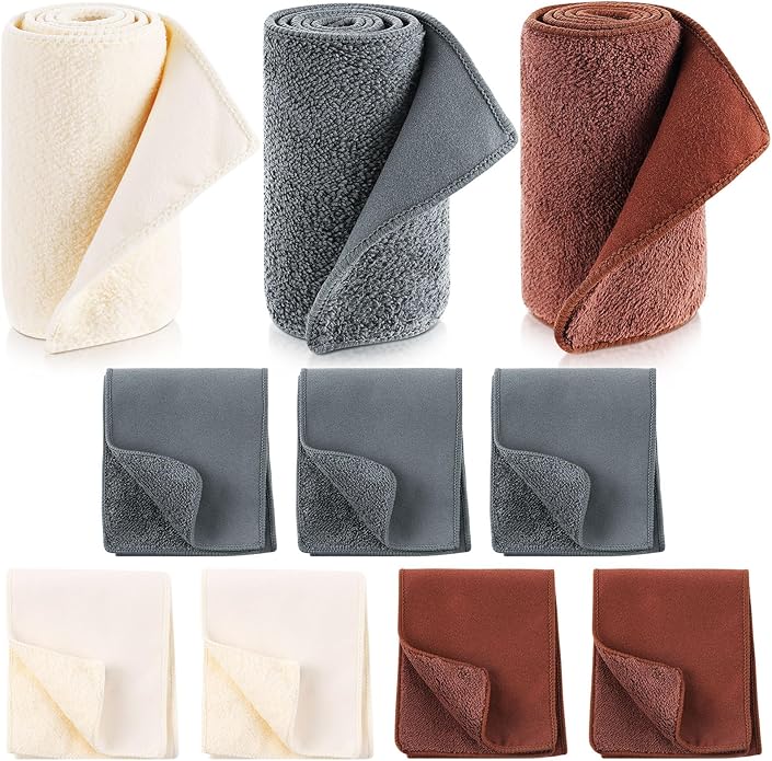 10 Pcs Shine Shoes Cloth Kit Polish Dauber Applicators Cleaning Leather Shoes Boots Microfiber Care Cloths Suede Cleaner