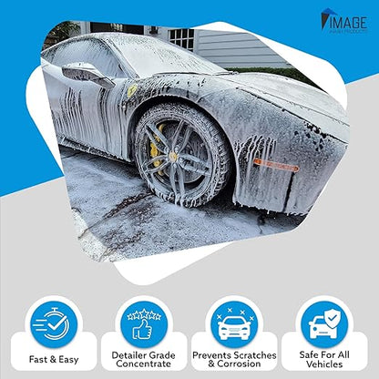 Image Wash Products - 16oz Platinum Wash Car Soap – Car Wash Foam Soap for Foam Cannon & Pressure Washer | High Gloss RV/Truck Wash Soap | Bubble Gum Scent, Detailer Grade Car Soap