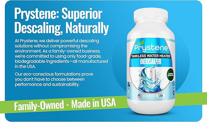Tankless Water Heater Descaler Powder (1.2 Pounds) - Professional-Grade Descaler/Cleaner Restores Heating Efficiency. Easy to Use, Food Grade Ingredients, Biodegradable, Made in USA.