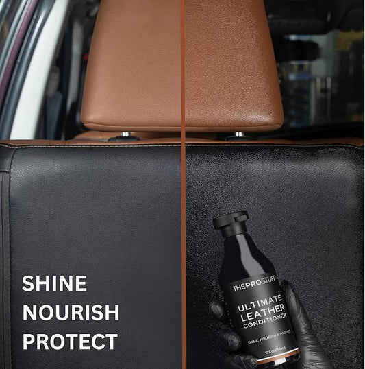 The Pro Stuff® Ultimate Car Leather Conditioner & Repair Treatment | Shine & Protect | Easy Apply, No-Residue Clear Formula | Leather Care for Car, Couch, Glove, Jacket, Purse, Shoe, Furniture