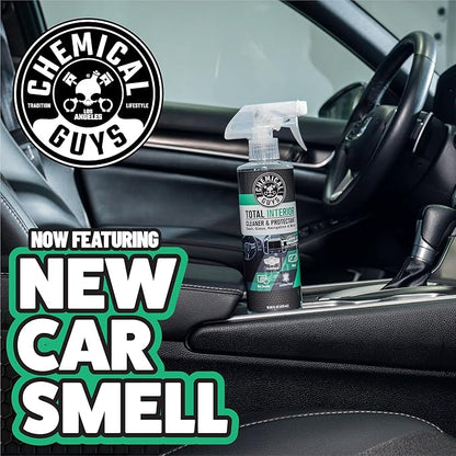Chemical Guys Total Interior Sprayable Cleaner and Protectant Multi-Scent 3 Pack (Fresh, Black Cherry & New Car), Safe for Cars, Trucks, SUVs, Jeeps, Motorcycles, RVs & More, (3) 16 fl oz Bottles