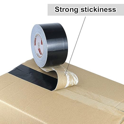 Wide Duct Tape, Industrial Grade 30Yards (90 ft) Wide Tape Duct 3 Inch, 9 Mil Heavy-Duty, Waterproof, Strong, Flexible, No Residue, for Crafts & Home Improvement (Black, 3'' x 90ft)