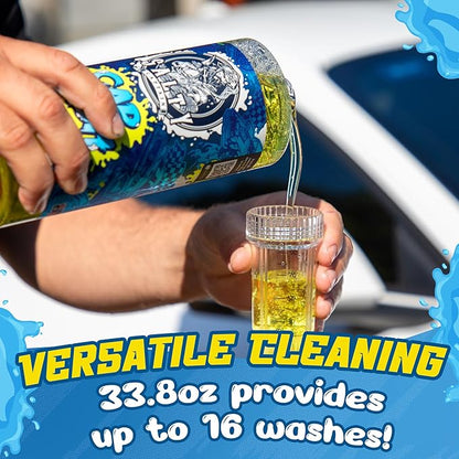 Salty Captain Car Wash Soap 33.8oz – High-Foaming Car Shampoo for Foam Cannons, Guns or Bucket Washes – Anti-Rust Protection & Safe on All Surfaces – Premium Lab Tested Quality