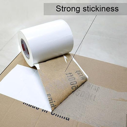 Wide Duct Tape, Industrial Grade 30Yards (90 ft) Wide 8'' Tape Duct, 9 Mil Heavy-Duty, Waterproof, Strong, Flexible, No Residue, for Crafts & Home Improvement (White, 8'' x 90ft)