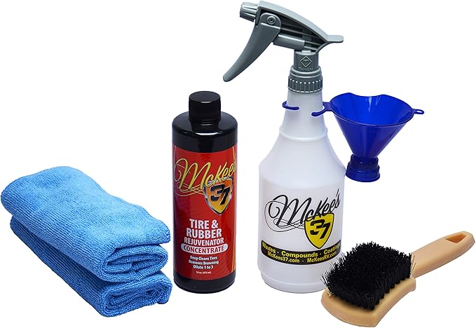 McKee's 37 MK37-415-C Tire & Rubber Rejuvenator Concentrate Combo (Creates Half Gallon of Tire Cleaner), 16 oz.