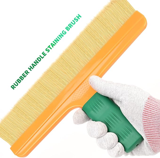FOSHIO Brush Wrap Tool, 12" Professional Soft Boar Hair Bristle Car Detailing Brush with Rubber Handle for Vinyl Wrapping, Cleaning Interiors & Exteriors Car Wash Brush
