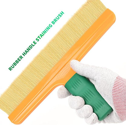 FOSHIO Brush Wrap Tool, 12" Professional Soft Boar Hair Bristle Car Detailing Brush with Rubber Handle for Vinyl Wrapping, Cleaning Interiors & Exteriors Car Wash Brush