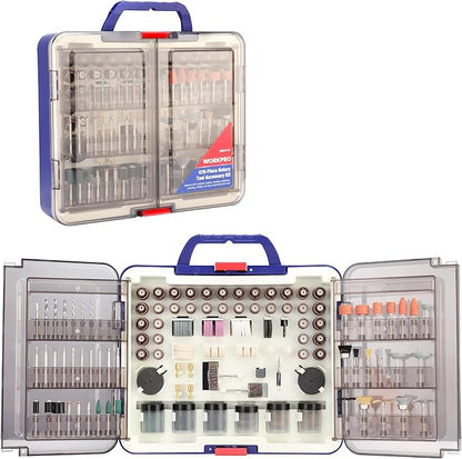 WORKPRO 476-Piece Rotary Tool Accessory Kit, Rotary Tool Bits for Easy Cutting, Grinding, Sanding, Polishing, Cleaning, Drilling, Carving and Engraving