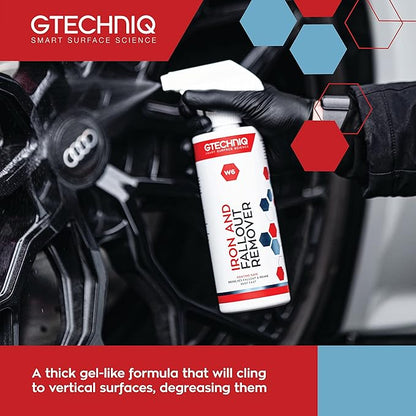 Gtechniq W6 Iron Removing Wheel & Paint Cleaner for Cars, Brake Dust Remover, Degreaser and Alloy Wheel Cleaner for Wheels, Rims and Paintwork, Safe on Coating - 5L
