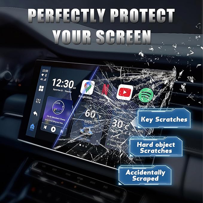 UKIFIRE Tesla New Model Y Juniper & Model 3 Highland Screen Protector,Anti-Scratch, HD Clear, Anti-Fingerprint Tempered Glass Protector with Alignment Kit