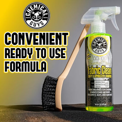 Chemical Guys Foaming Citrus Fabric Clean Carpet & Upholstery Cleaner, Ready to Use, Sprayable (for Carpets, Seats & Floor Mats), Safe for Cars, Home, Office, & More, 2-16 fl oz, Citrus Scent