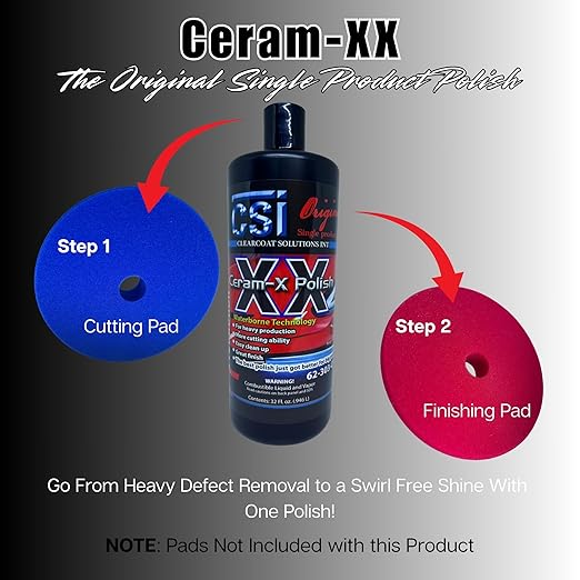CSI Ceram-XX Production Polish | Formulated for Maximum Production Throughput with a Single Polish | Fastest Path from Defect Removal to a Swirl-Free, Deliverable Shine