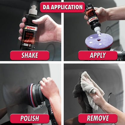 SONAX Profiline ExCut 05-05 | Heavy Cut Compound for Deep Scratch & Swirl Removal | High-Gloss Finish | Removes P1500 Sanding Marks, Scratches & Etching | Silicone-Free & Low Dust | 245300 | 1L