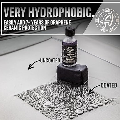 Adam's Polishes UV Graphene Ceramic Coating - 10H Ceramic Coating for Cars W/UV Glow Technology | 7+ Years of Protection | Apply After Car Wash Clay Bar Car Buffer Polisher | Boat RV Motorcycle