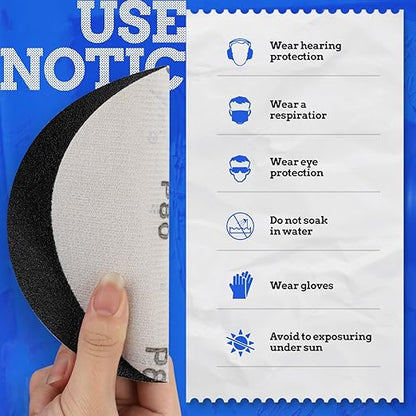 30PCS 6 inch Silicon Carbide Sanding Discs 320 Grit, Wet Dry Orbital Sander Hook and Loop Sandpaper Disc, Best for Metal,Automotive,Wood Polishing