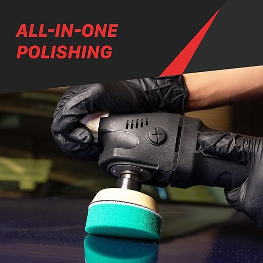 Maxshine 1” Foam Polishing Pads Kit – Specially Designed for Polishing Tiny Spots, Comes with 1” Wool, Cutting, Polishing, Finishing Pads, and 1” Hook & Loop Backing Plate 5/8” Thread