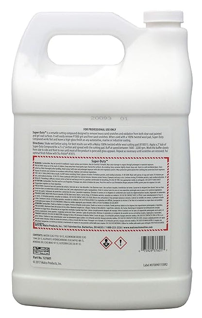 Malco Super Duty Heavy Cut Compound - Professional Cutting, Polishing and Finishing Compound/for Auto Paint Correction, Detailing and Buffing / 1 Gallon (127601)
