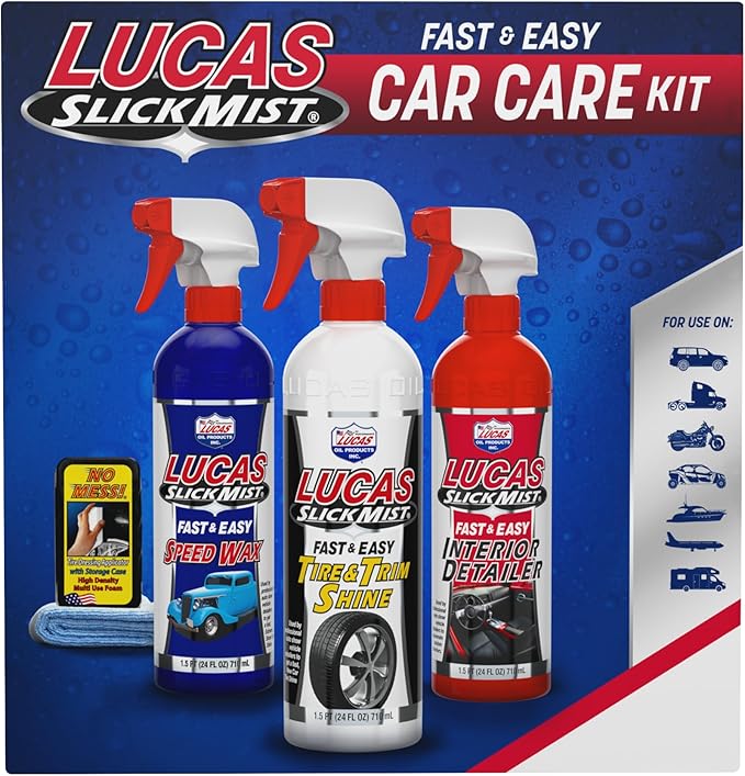 Lucas Oil 10558 Slick Mist Detailing Car Kit (Pack of 4)