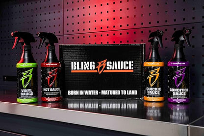 Bling Sauce Boat Cleaning & Detailing Kit for Marine and Automotive, 4-Pack, 20 oz Each